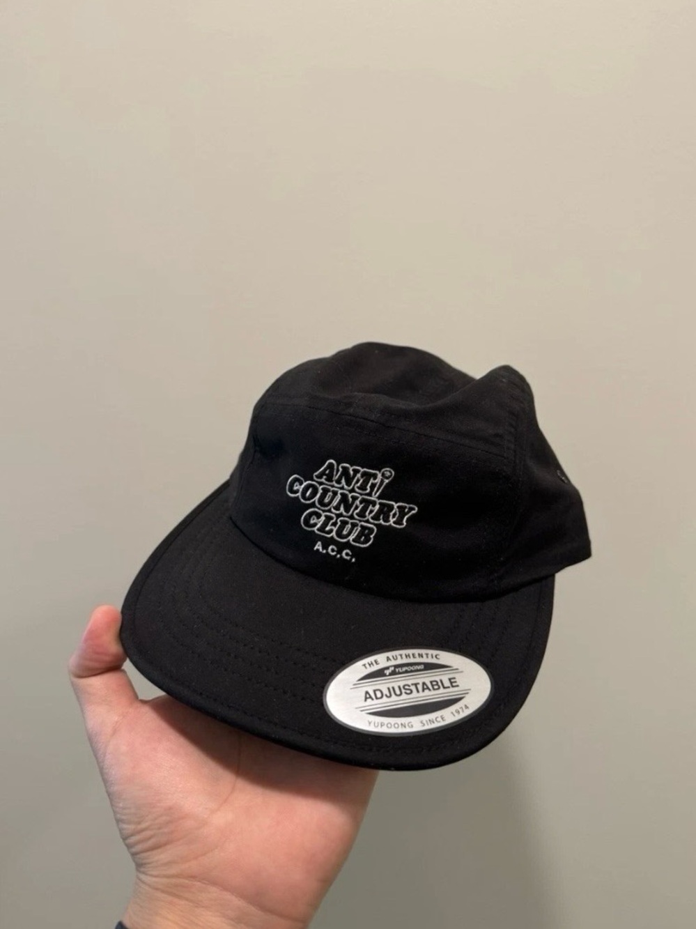 Anti Country Club Black A.C.C. Embroidered Cap